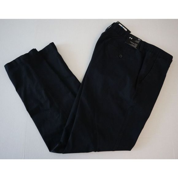 Under Armour 1370081 001 Men's Sz 36 x 32 Black Chino Tapered Leg Pants - Picture 5 of 13